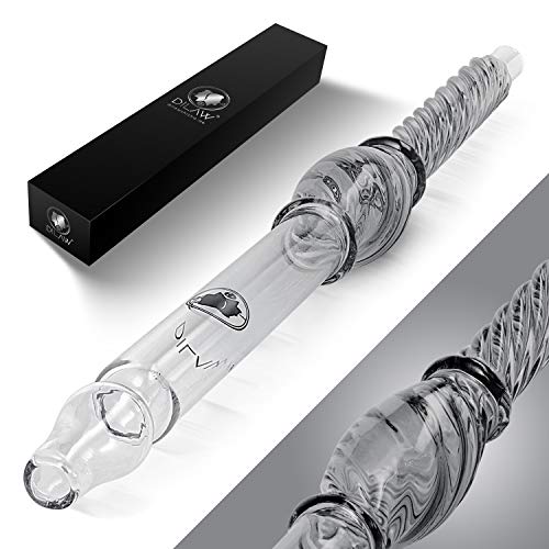 DILAW® Shisha Kristall Glasmundstück - 38cm | aus hochwertigem Borosilikatglas | Kombinierbar mit Allen Handelsüblichen…
