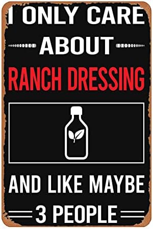 Funny 3 People Ranch Dressing Metal Signs Vintage Bar Garden Bathroom Man Cave Party Kitchen Gift 8x12inch