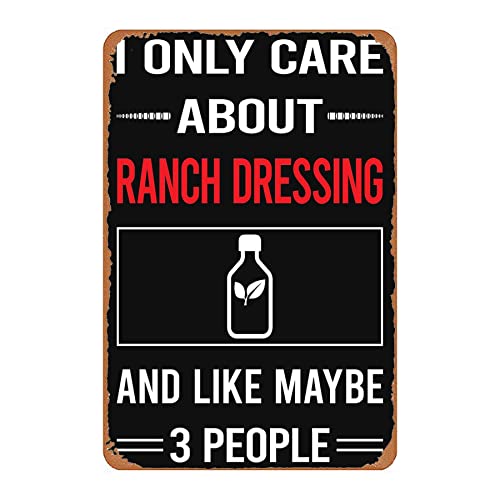 Funny 3 People Ranch Dressing Metal Signs Vintage Bar Garden Bathroom Man Cave Party Kitchen Gift 8X12Inch #TOP3