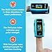 iProven Blood Oxygen Monitor Fingertip, Oximeter Measures Pulse Rate, Respiratory Rate, Oxygen Saturation (SpO2), and Perfusion Index, including Batteries and a Lanyard.