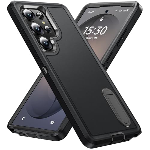 BaHaHoues for Samsung Galaxy S26 Ultra Case with Built in Kickstand, Shockproof/DropProof Military Grade Protective Cover for Galaxy S26 Ultra (Black)