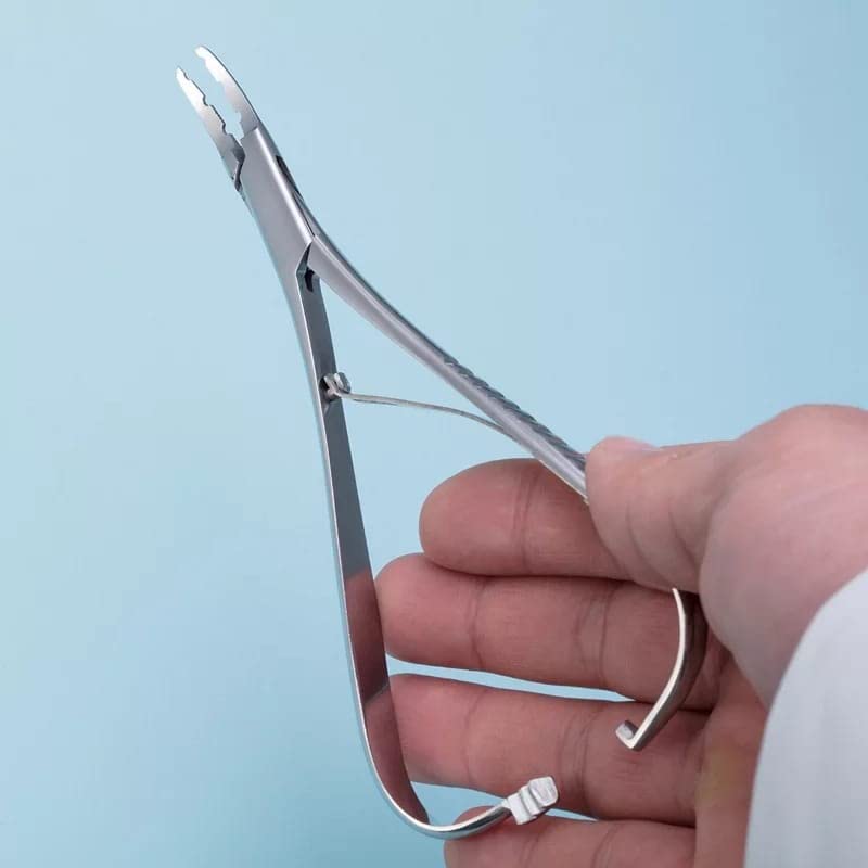 Dermal Anchor Holder 6" Body Piercing Forceps 3holes: 1.5mm, 2mm, 2.5mm Hemostat Clamp Tool
