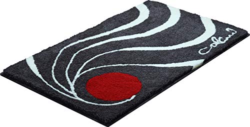 Grund Designer Bath Mat COLANI, Ultra Soft and Absorbent, Anti Slip, 5 Years Warranty, Colani 18, Bath Mat 70x120 cm, Anthracite