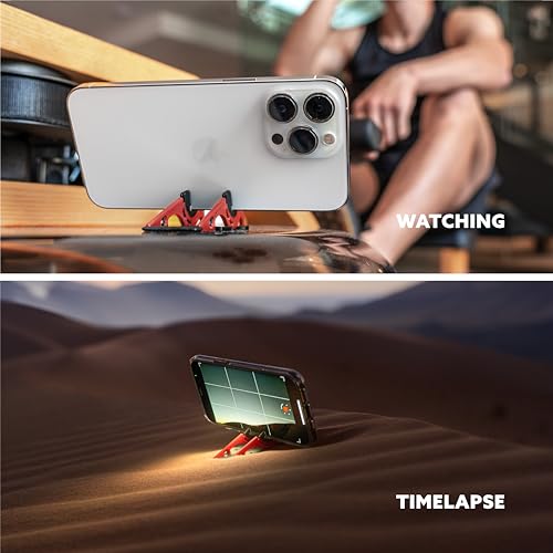 Geometrical PT-BK-315-PRO Pocket Tripod Pro - Foldable Credit-Card-Size Phone Stand, Compatible With Iphone & Android - Carbon Fiber Legs & Adjustable Tilt Angle thumb #5