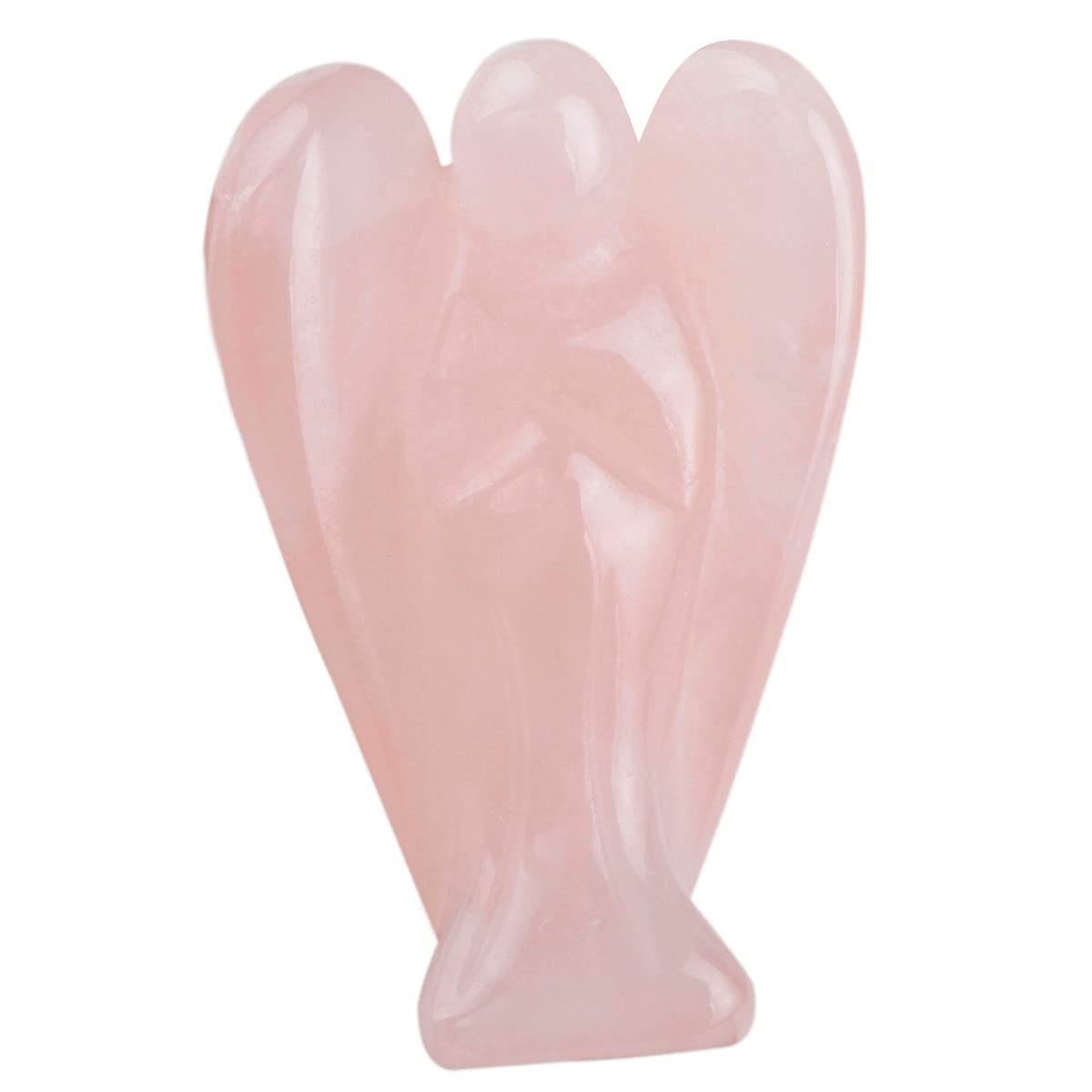 – Nupuyai Rose Quartz Guardian Crystal Angel Ornament, 4cm Hand Carved Healing Gemstone Pocket Angel Statue Figurine for Home Decor