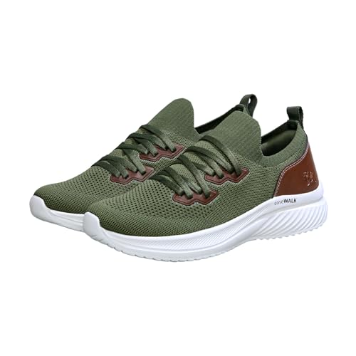 Image of Neeman's Ease Walk Snug Sneakers for Men | Breathable Knit, Stretchable Fit & Cushioned Comfort for Everyday Walking