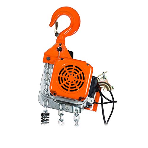 Prowinch 1 Ton Electric Chain Hoist With Wireless Remote Control System Single Phase 2000Lbs Load Capacity 20Ft Lift Height Hook Mount Chain Hoist G80 Electric Hoist Double Chain #TOP4