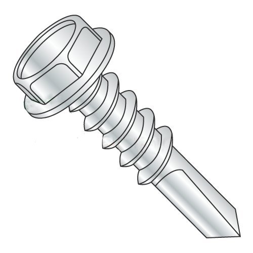 Tornillos autoperforantes 1/4"-28 x 4" acero zinc