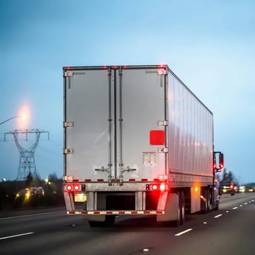 4 Stück Rote Fahne Überlänge 30x30cm Wetterfest Wasserdichte Warnfahne Ladungssicherung Warnflagge für überhängende Lasten Warntafel