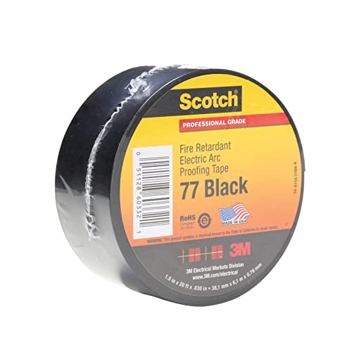 3M Scotch Fire-Retardant Electric Arc Proofing Tape 77, 3 in x 20 ft
