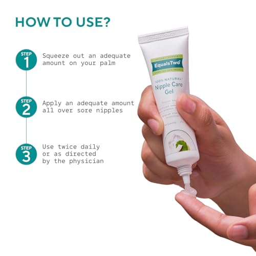 Image of EQUALSTWO by Zydus Nipple Care Gel for Cracked & Sore Nipples, 25gm, 100% Natural Soothing Nipple Gel Cream for Breastfeeding & New Mom, Hypoallergenic, Dermatologically Tested, Pack of 2