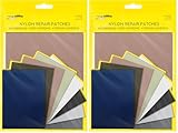 ZEFFFKA Nylon Selbstklebende Reparatur Patches 16er Pack Wasserdicht Langlebig 13x18cm Stoff Patches für Jacken Zelte Rucksäcke Schlafsäcke Kleidung Kein Bügeln Einfache Anwendung