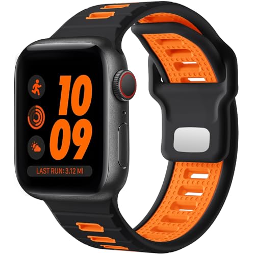 Odbeai Sport Band Compatible with Apple Watch Ultra 2/Ultra Band,Compatible with Apple Watch Bands for Men 49mm 45mm 44mm 42mm,Silicone Loop Replacement Strap Compatible with iWatch Series SE 9 8 7-1