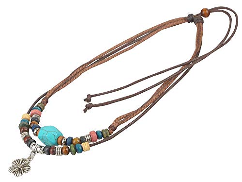 Ancient Tribe Adjustable Hemp Cords Wood Beads Beaded Choker Necklace #TOP2