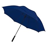 Großer Regenschirm / mit angenehmem Softgriff / Farbe: dunkelblau