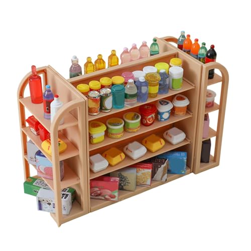 Estantes De Supermercado En Miniatura - Muebles De Estante En Miniatura | Muebles De Juguete En Miniatura, Estante Espacial para Muñecas, Accesorios para Juego De Imitación para Comedor