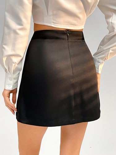 WDIRARA Women's Contrast Sequins Fringe Trim Skirts High Waisted Work Office Mini Skirts2