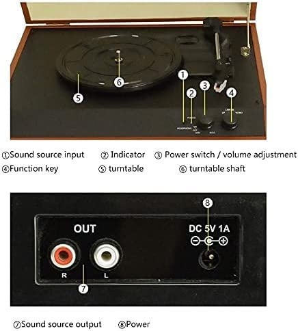 Tourne-Disque Portable Bluetooth Vintage à 3 Vitesses avec Haut-parleurs intégrés | Plateau tournant amélioré AUD - Les Beatles, Paul McCartney, John Lennon, RIngo Starr, George Harrison Tourne-Disque Portable Bluetooth Vintage à 3 Vitesses avec Haut-parleurs intégrés | Plateau tournant amélioré AUD – Image 6