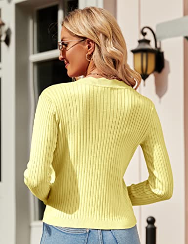 Image of Womens Cropped Cardigan Knit Shrugs for Dresses Tops V Neck Button Down Cardigans Sweaters