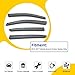 PLDDE 4pcs Smoke Tint With Chrome Trim Outside Mount Tape On/Clip On Style PVC Sun Rain Guard Window Visors Compatible with 2013-2017 Accord 4-Door Sedan