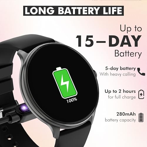 Image of Nervfit ACTIV Pro Smart Watch 1.39'' TrueColor+ LED Display, Bluetooth Calls, Heart Rate, SpO2, BP, Calorie, Step Count, Camera & Music Control