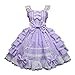 Damen Vintage Gothic Lolita-Kleid mit Schleife, ärmellos, Mini-Swing-Kleid, gerüscht, gestuft, schwingende Passform und ausgestelltes Ballkleid, A01_purple, XXXXXL