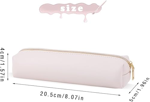 Miniatura 7 de iSuperb Estuche de lápiz PU Bolsa de cuero para lápices Bolsa de lápiz delgada Bolsa de papelería encantadora Bolsa de cosméticos portátil Bolsa