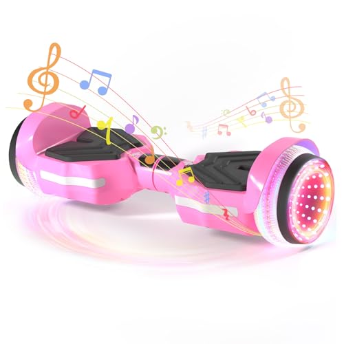 Image of SIMATE Scooter, Colorful LED Light-Up Wheels, Bluetooth Speakers and APP, Dual 250W Motors, 8.5 mph Max Speed & 8.5 Miles Max Range, Gifts for Kids Adults Girls Boys
