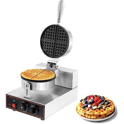 QUSYZD Máquina para Hacer gofres, máquina eléctrica Comercial para Hacer gofres, Horno para Hacer gofres de Burbujas de Huevo de Doble Cabezal Antiadherente de Acero Inoxidable de 1200 W para Panade,