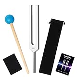 DiDiBirDi 440Hz Aluminum Alloy Tuning Fork with Silicone Hammer and Storage Bag, for Yoga,Chakra and Meditation