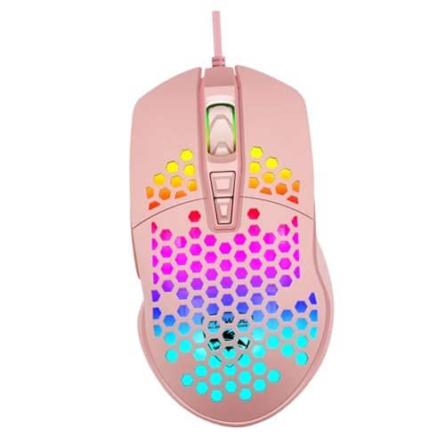 Souris de jeu filaire pour ordinateur avec éclairage multicolore pour setup