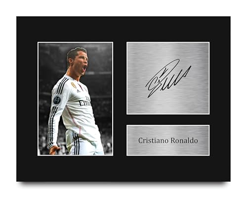 HWC Trading Cristiano Ronaldo Real Madrid Gifts Printed Signed Autograph Picture for Soccer Fans and Supporters - US Letter Size