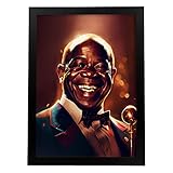 Nacnic Louis Armstrong in voller Farbe Fotostil. 