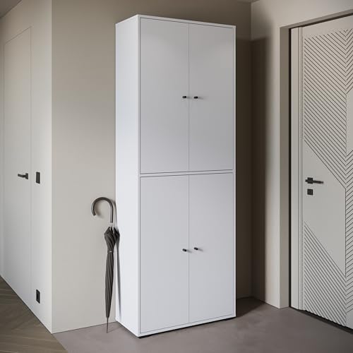 Muebles Slavic Armarios Dormitorio Alto de 4 Puertas Dino - Largo de 190 x 70 cm - Armario Ropero para el Salón, la Habitación - Roperos de Dormitorio