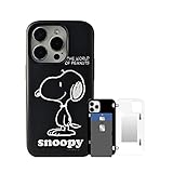 [iPhone 14 Pro Mirror Wallet Case] Kubrick Peanuts Snoopy Case Card Holder Mirror Bumper Phone Case