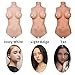 YIQI Crossdresser Full Silicone Bodysuit Fake Vaginal Silicone Breast Forms L Size for Drag Queen Transgender Cosplay (Ivory White, F cup silicone filler)