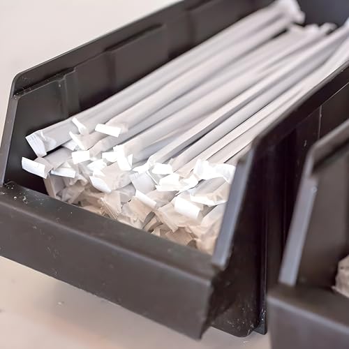 200 pitillos plásticos blancos desechables de 8.2 pulg miniatura 6