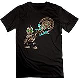 ratchet clank crack in time ps3 Reissue Short Sleeve Ywerer Men\'s Clank In A Crack In Time Ratchet and Clank Cool O-Neck T-Shirt Short Sleeve （Size:XL