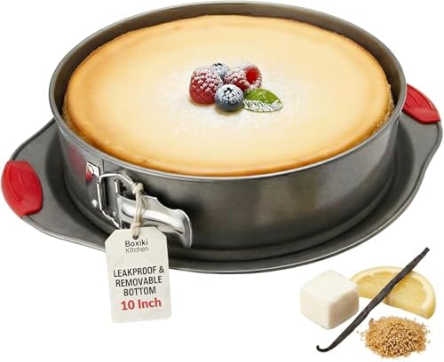 Boxiki Kitchen 10 Inch Nonstick Springform Pan, Professional Spri...