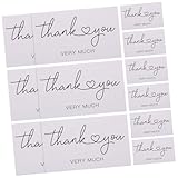 Generisch 100 Weiße Dankeskarten aus Papier mit Umschlägen Kompakt Leicht und Tragbar für Kleine Unternehmen und Boutiquen