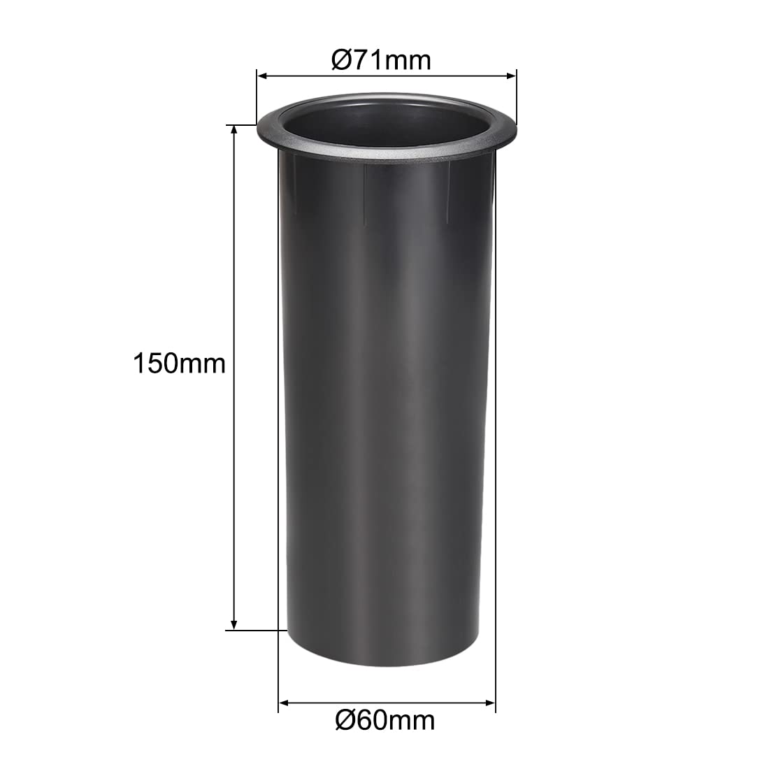 PATIKIL 60mm x 150mm Altoparlante Porta Tubatura Subwoofer Bass Reflex Woofer Box, Nero 2pz