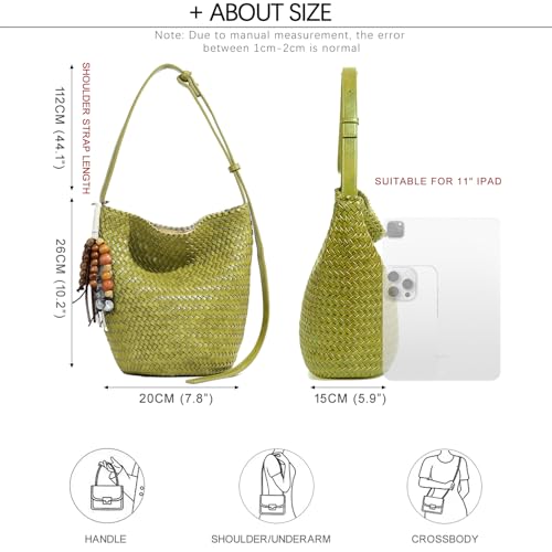Bolso Tote tejido femenino JINMANXUE miniatura 2