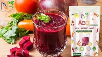 ABC Juice Powder (200.0 Gram), Apple Beetroot Carrot Detox Drink Mix with Lemon and Ginger, Vegan, 100% Natural ,Instant Blend for Heart, Digestion, Skin & Energy Boost | No Added Sugar, No addedColor, No added Salt, No added Preservatives | Refreshing Beetroot, Apple & Carrot,Ginger, lemon Superfood