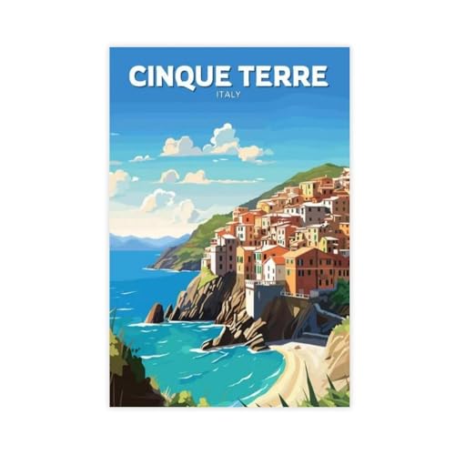 Poster de voyage Manarola Italie sur toile idée cadeau originale