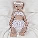 Vollence 46 cm Elf Vollsilikon Babypuppe, Nicht Vinyl Puppen, Engel realistische Babypuppe, lebensechte Neugeborenen Doll