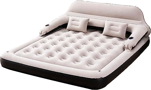 King Size Air Sofa Bed Blow Up Mattress,Inflatable Bed with Pillows and Backrest