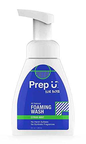 Prep U Foaming Body Wash for Teens - All Natural, Cold Process, Paraben Free - Citrus Mint Scent