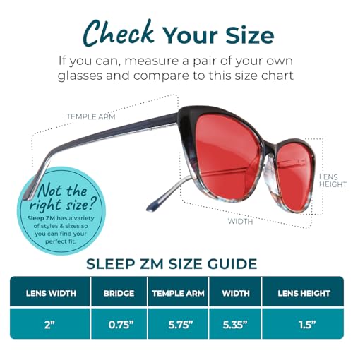 Image of Sleep ZM Blue Light Blocking Glasses for Sleep - 100% Red, Blue Mystic