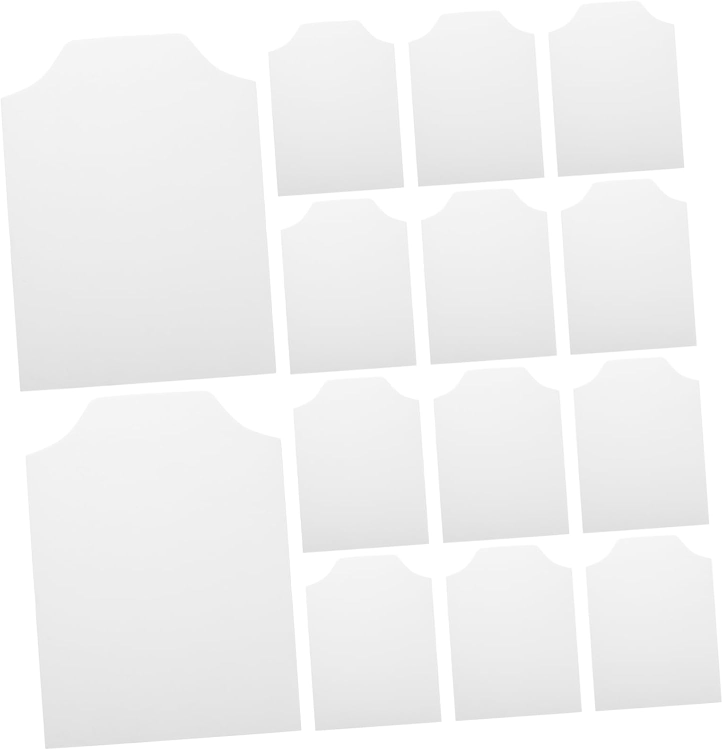 100pcs Heavy Duty Cardboard Shirt Inserts White Folding Forms for DIY Craft Packaging Clothing Storage Wrinkle Design for Neat Organizing