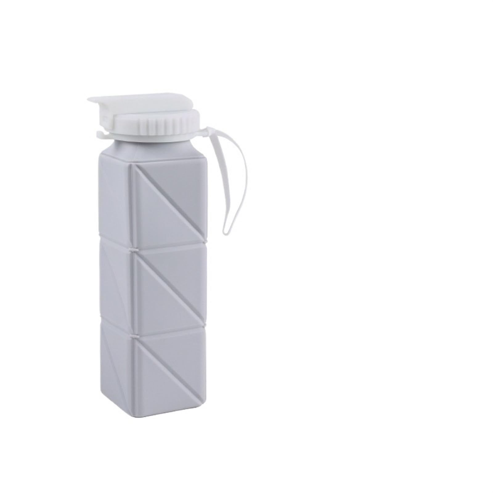 QuxetlRyz Sports Water Bottle Folding Silicone Water Bottle Sports Outdoor Travel Portable Cup Running Riding Camping Hiking Kettle(Grey 620ml)